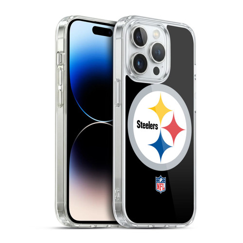 NFL Pittsburgh Steelers Logo Plain Soft Gel Case for Apple iPhone 14 Pro