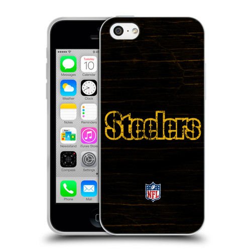 NFL Pittsburgh Steelers Logo Distressed Look Soft Gel Case for Apple iPhone 5c