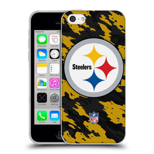 NFL Pittsburgh Steelers Logo Camou Soft Gel Case for Apple iPhone 5c