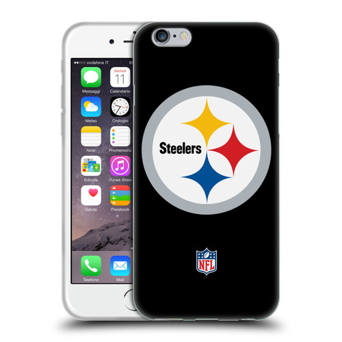 NFL Pittsburgh Steelers Logo Plain Soft Gel Case for Apple iPhone 6 / iPhone 6s