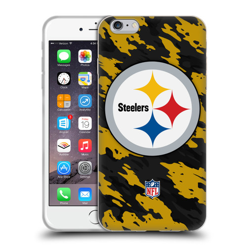 NFL Pittsburgh Steelers Logo Camou Soft Gel Case for Apple iPhone 6 Plus / iPhone 6s Plus