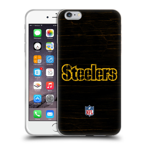 NFL Pittsburgh Steelers Logo Distressed Look Soft Gel Case for Apple iPhone 6 Plus / iPhone 6s Plus
