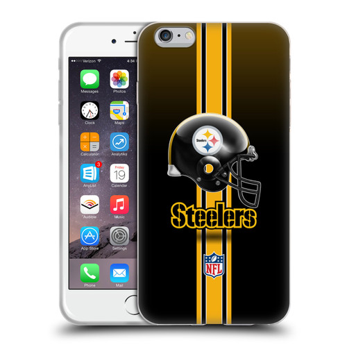 NFL Pittsburgh Steelers Logo Helmet Soft Gel Case for Apple iPhone 6 Plus / iPhone 6s Plus
