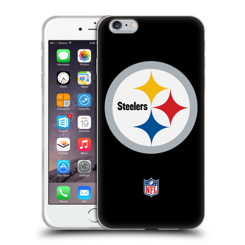 NFL Pittsburgh Steelers Logo Plain Soft Gel Case for Apple iPhone 6 Plus / iPhone 6s Plus