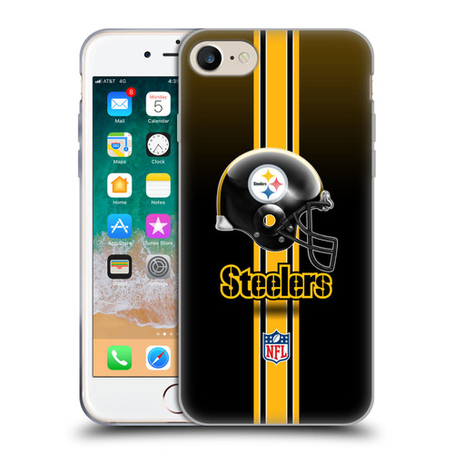 NFL Pittsburgh Steelers Logo Helmet Soft Gel Case for Apple iPhone 7 / 8 / SE 2020 & 2022