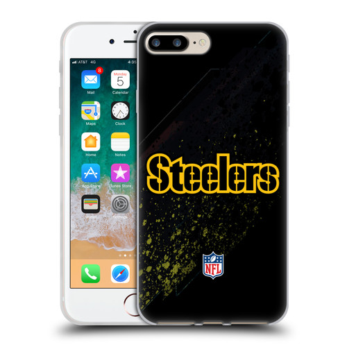 NFL Pittsburgh Steelers Logo Blur Soft Gel Case for Apple iPhone 7 Plus / iPhone 8 Plus