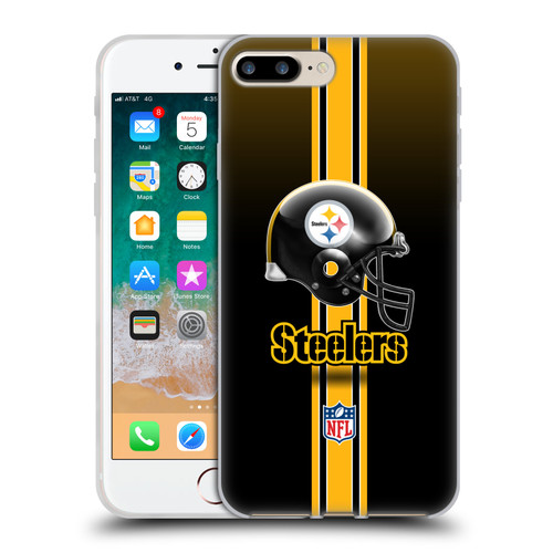 NFL Pittsburgh Steelers Logo Helmet Soft Gel Case for Apple iPhone 7 Plus / iPhone 8 Plus