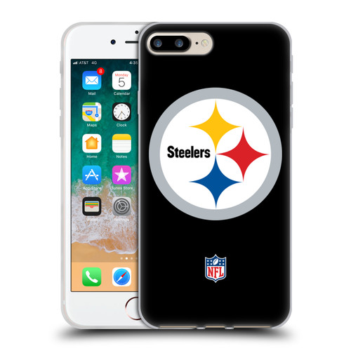 NFL Pittsburgh Steelers Logo Plain Soft Gel Case for Apple iPhone 7 Plus / iPhone 8 Plus
