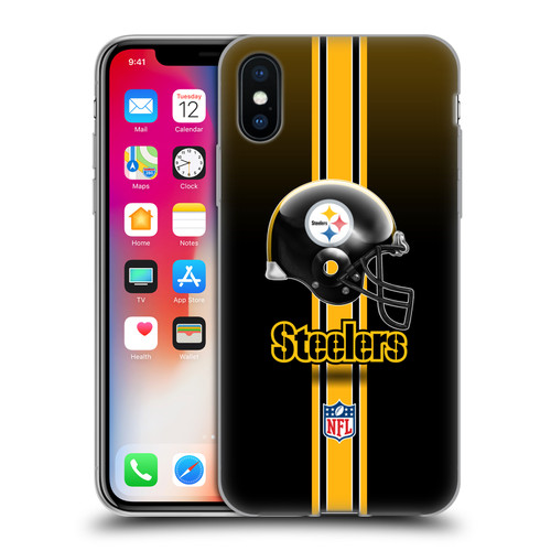 NFL Pittsburgh Steelers Logo Helmet Soft Gel Case for Apple iPhone X / iPhone XS