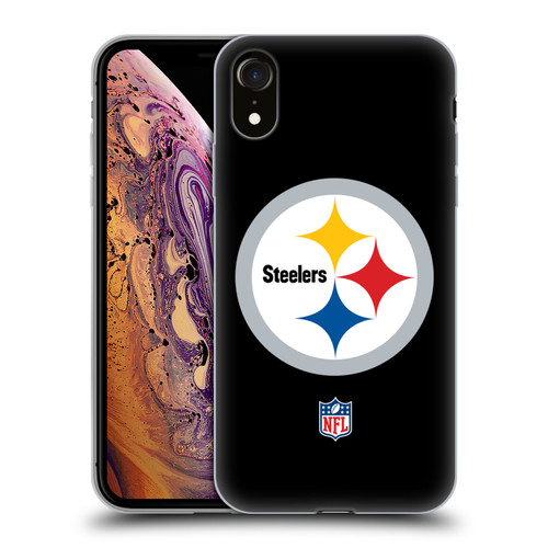 NFL Pittsburgh Steelers Logo Plain Soft Gel Case for Apple iPhone XR