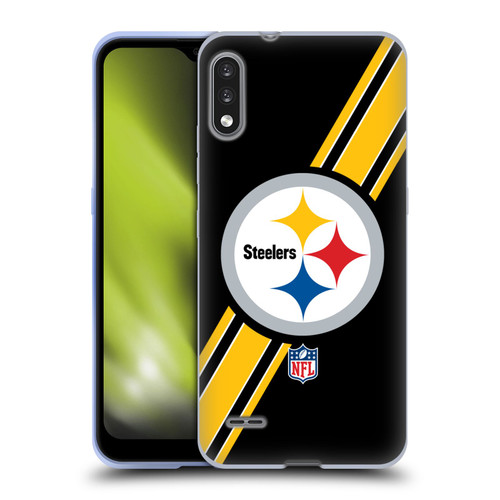 NFL Pittsburgh Steelers Logo Stripes Soft Gel Case for LG K22