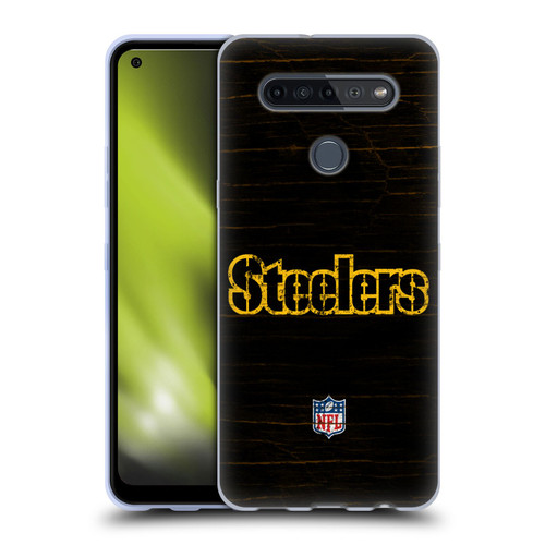 NFL Pittsburgh Steelers Logo Distressed Look Soft Gel Case for LG K51S