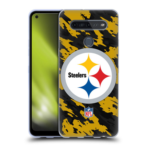 NFL Pittsburgh Steelers Logo Camou Soft Gel Case for LG K51S