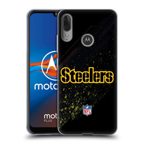 NFL Pittsburgh Steelers Logo Blur Soft Gel Case for Motorola Moto E6 Plus