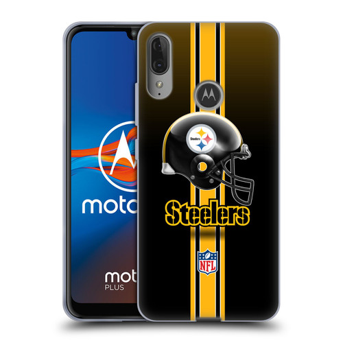 NFL Pittsburgh Steelers Logo Helmet Soft Gel Case for Motorola Moto E6 Plus
