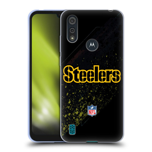 NFL Pittsburgh Steelers Logo Blur Soft Gel Case for Motorola Moto E6s (2020)