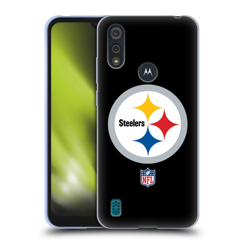 NFL Pittsburgh Steelers Logo Plain Soft Gel Case for Motorola Moto E6s (2020)
