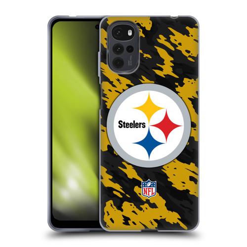 NFL Pittsburgh Steelers Logo Camou Soft Gel Case for Motorola Moto G22