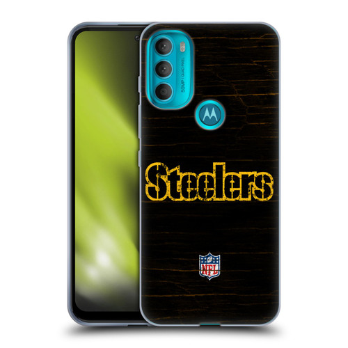 NFL Pittsburgh Steelers Logo Distressed Look Soft Gel Case for Motorola Moto G71 5G
