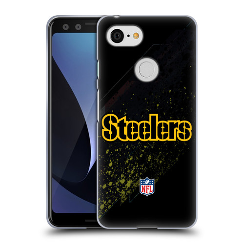NFL Pittsburgh Steelers Logo Blur Soft Gel Case for Google Pixel 3