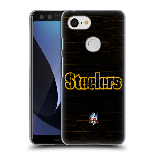 NFL Pittsburgh Steelers Logo Distressed Look Soft Gel Case for Google Pixel 3