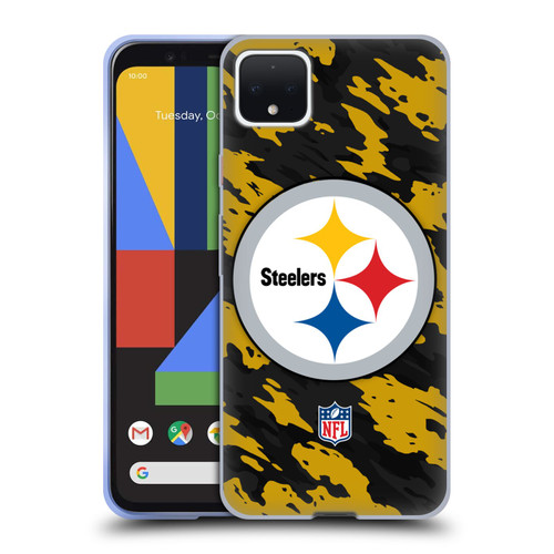 NFL Pittsburgh Steelers Logo Camou Soft Gel Case for Google Pixel 4 XL