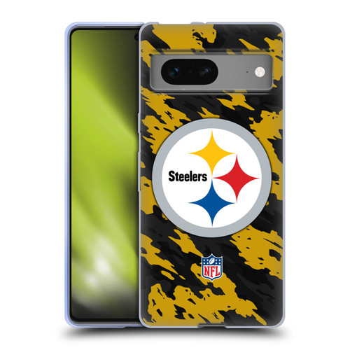 NFL Pittsburgh Steelers Logo Camou Soft Gel Case for Google Pixel 7
