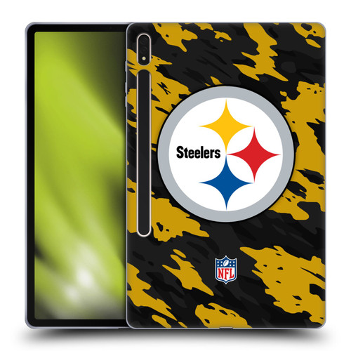 NFL Pittsburgh Steelers Logo Camou Soft Gel Case for Samsung Galaxy Tab S8 Plus