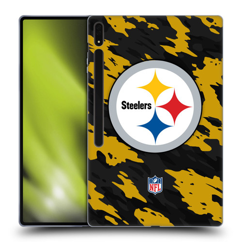 NFL Pittsburgh Steelers Logo Camou Soft Gel Case for Samsung Galaxy Tab S8 Ultra
