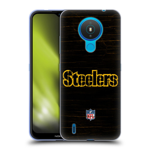 NFL Pittsburgh Steelers Logo Distressed Look Soft Gel Case for Nokia 1.4