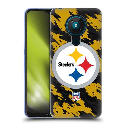 NFL Pittsburgh Steelers Logo Camou Soft Gel Case for Nokia 5.3