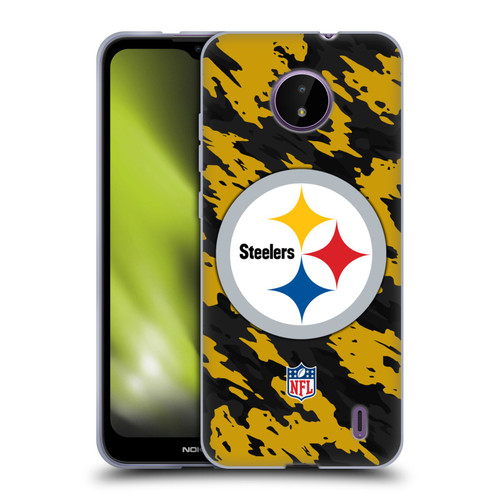 NFL Pittsburgh Steelers Logo Camou Soft Gel Case for Nokia C10 / C20