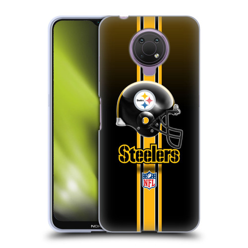 NFL Pittsburgh Steelers Logo Helmet Soft Gel Case for Nokia G10