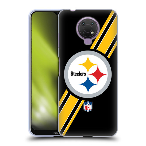 NFL Pittsburgh Steelers Logo Stripes Soft Gel Case for Nokia G10