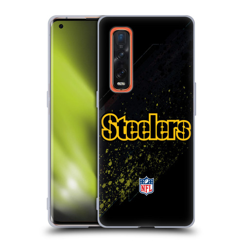 NFL Pittsburgh Steelers Logo Blur Soft Gel Case for OPPO Find X2 Pro 5G