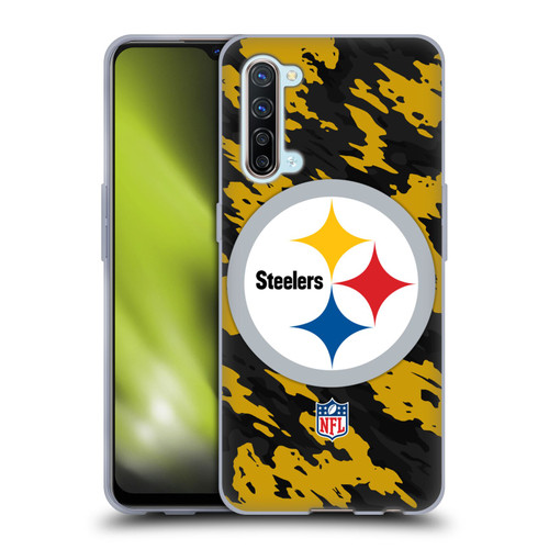 NFL Pittsburgh Steelers Logo Camou Soft Gel Case for OPPO Find X2 Lite 5G