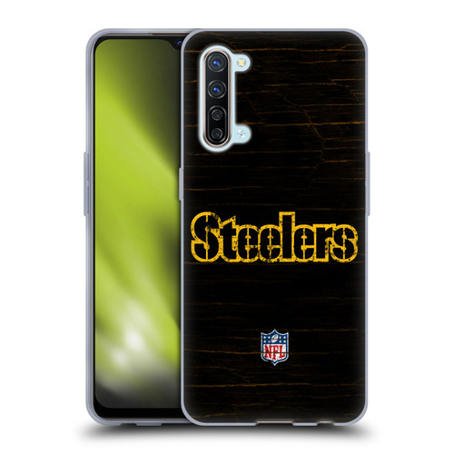 NFL Pittsburgh Steelers Logo Distressed Look Soft Gel Case for OPPO Find X2 Lite 5G