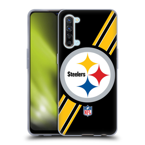 NFL Pittsburgh Steelers Logo Stripes Soft Gel Case for OPPO Find X2 Lite 5G