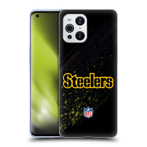 NFL Pittsburgh Steelers Logo Blur Soft Gel Case for OPPO Find X3 / Pro