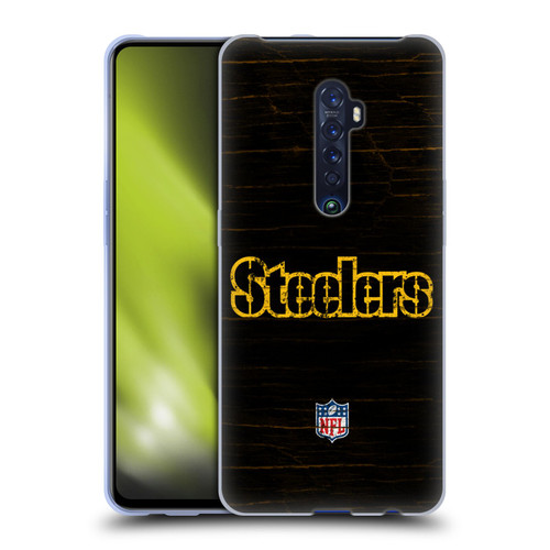 NFL Pittsburgh Steelers Logo Distressed Look Soft Gel Case for OPPO Reno 2