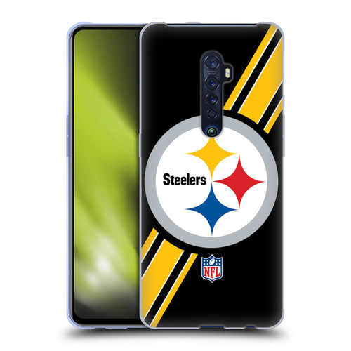 NFL Pittsburgh Steelers Logo Stripes Soft Gel Case for OPPO Reno 2