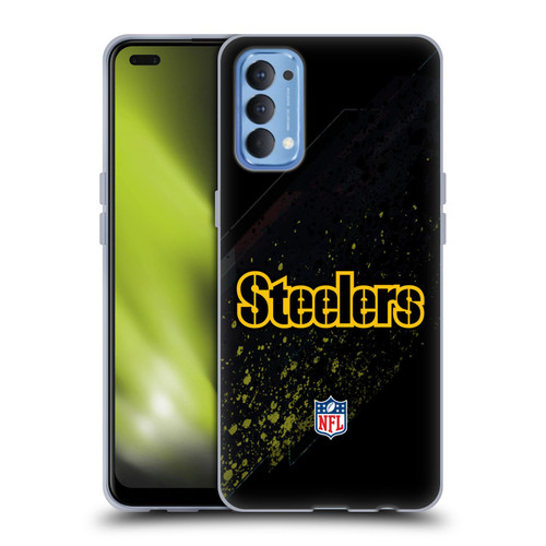 NFL Pittsburgh Steelers Logo Blur Soft Gel Case for OPPO Reno 4 5G