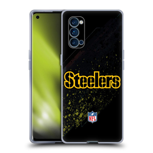 NFL Pittsburgh Steelers Logo Blur Soft Gel Case for OPPO Reno 4 Pro 5G