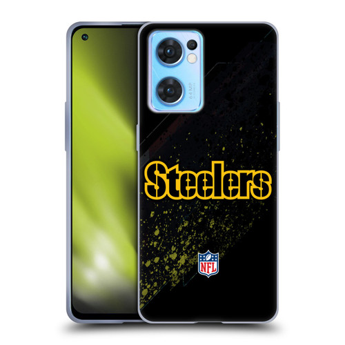 NFL Pittsburgh Steelers Logo Blur Soft Gel Case for OPPO Reno7 5G / Find X5 Lite