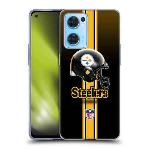 NFL Pittsburgh Steelers Logo Helmet Soft Gel Case for OPPO Reno7 5G / Find X5 Lite