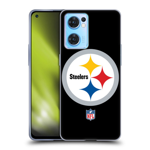 NFL Pittsburgh Steelers Logo Plain Soft Gel Case for OPPO Reno7 5G / Find X5 Lite