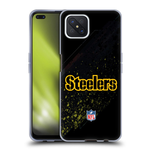 NFL Pittsburgh Steelers Logo Blur Soft Gel Case for OPPO Reno4 Z 5G