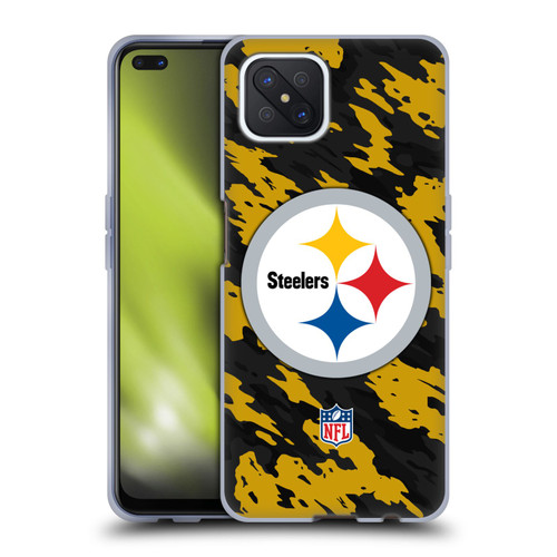 NFL Pittsburgh Steelers Logo Camou Soft Gel Case for OPPO Reno4 Z 5G