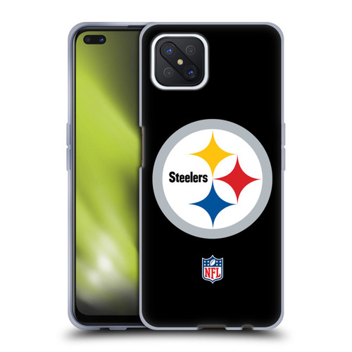 NFL Pittsburgh Steelers Logo Plain Soft Gel Case for OPPO Reno4 Z 5G