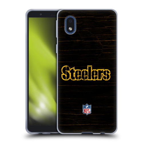 NFL Pittsburgh Steelers Logo Distressed Look Soft Gel Case for Samsung Galaxy A01 Core (2020)